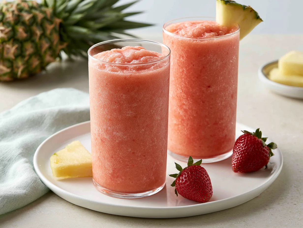 Pineapple Strawberry Slushies Recipe