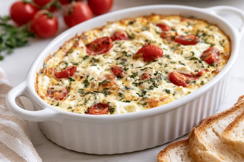 Protein-Packed Baked Feta Eggs Recipe