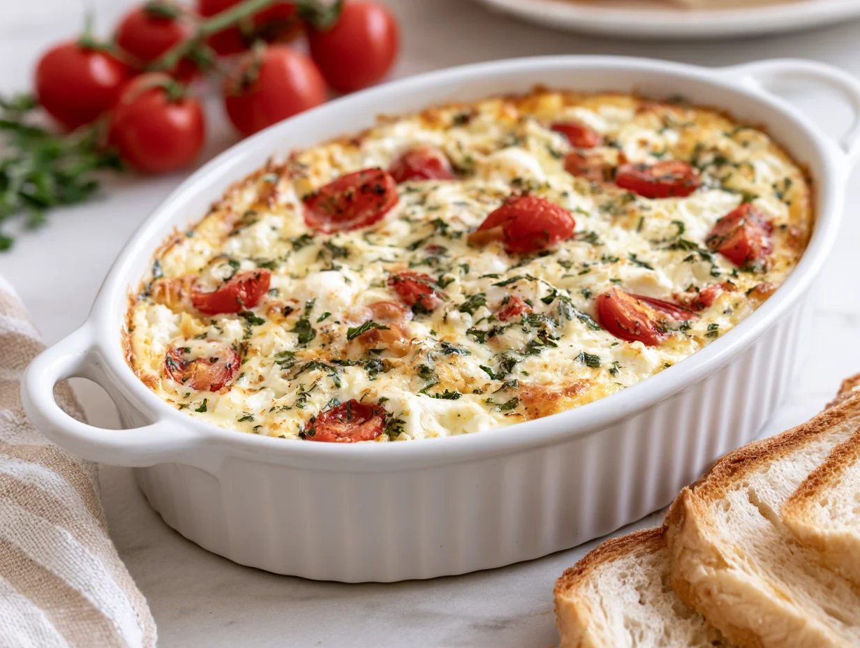 Protein-Packed Baked Feta Eggs Recipe