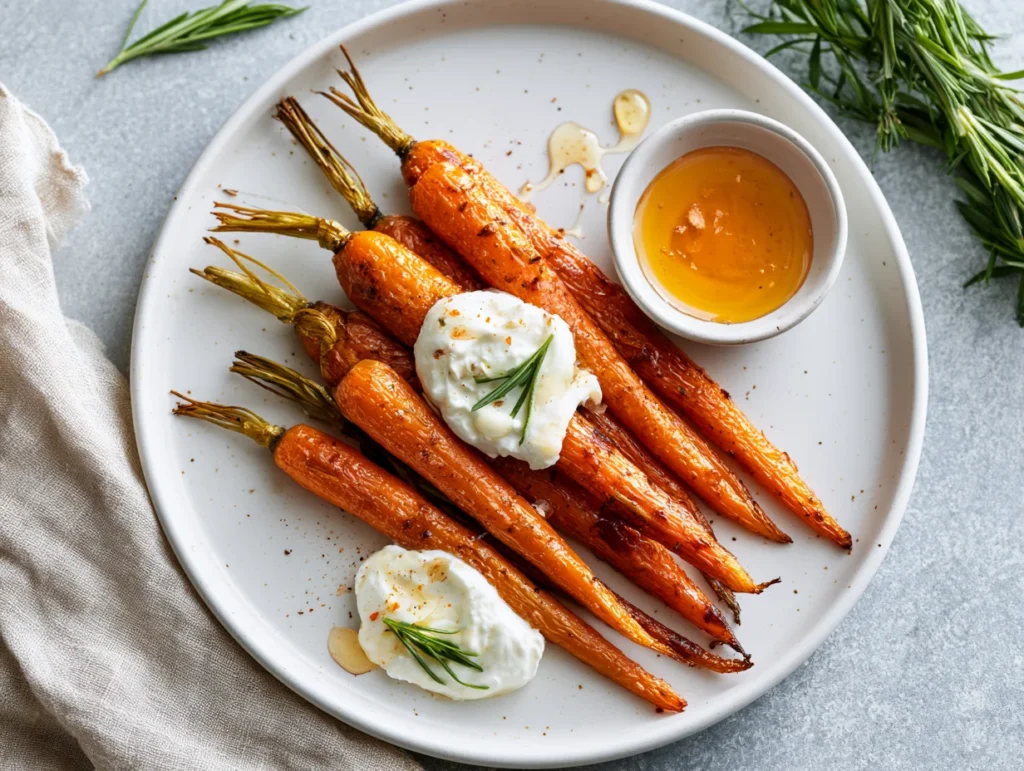 Roasted Carrots with Whipped Ricotta Hot Honey Recipe