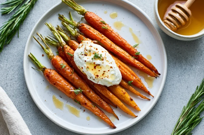 Roasted Carrots with Whipped Ricotta Hot Honey Recipe