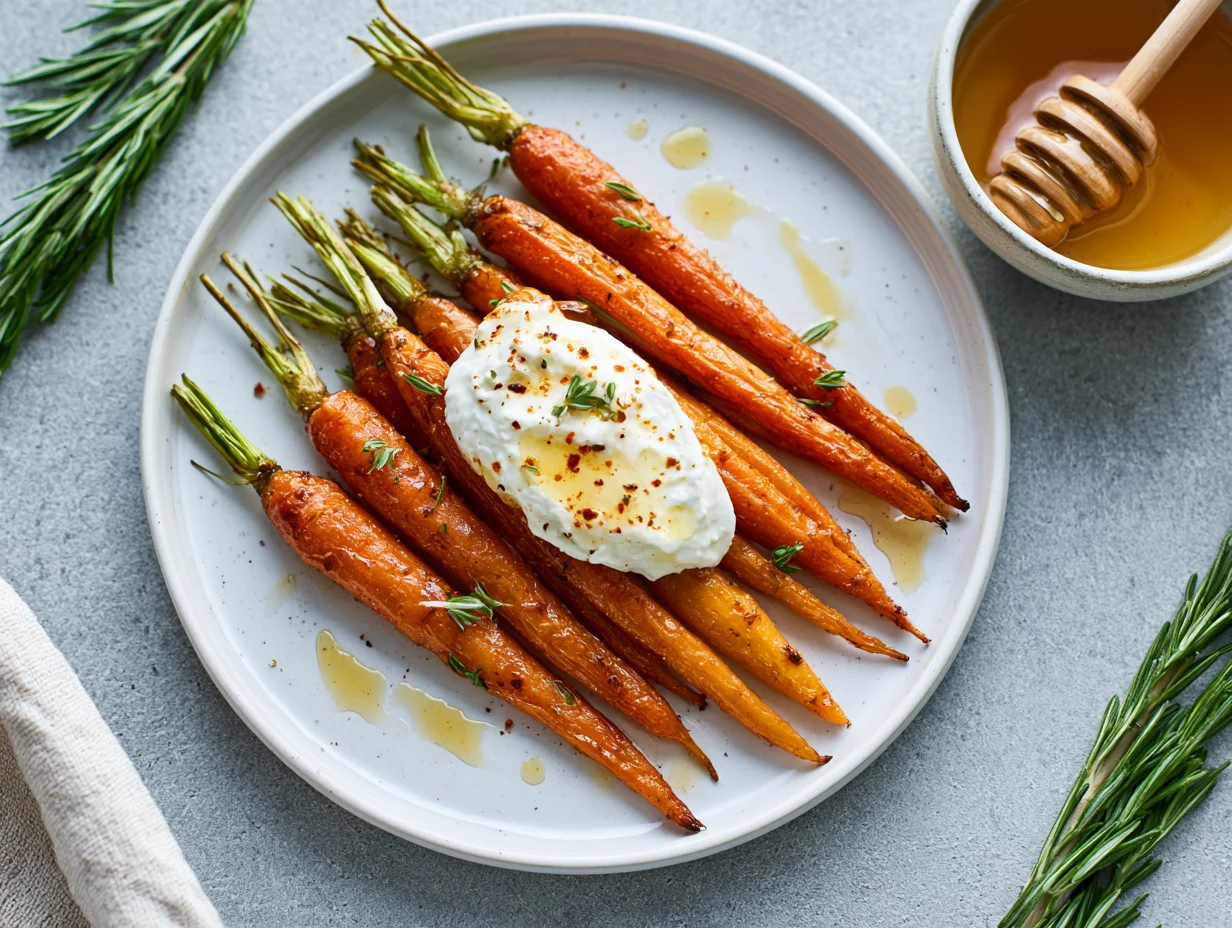 Roasted Carrots with Whipped Ricotta Hot Honey Recipe