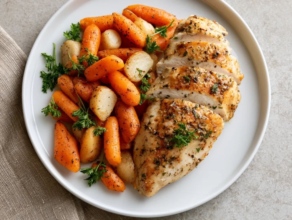 Savory Garlic Herb Chicken and Carrots Recipe