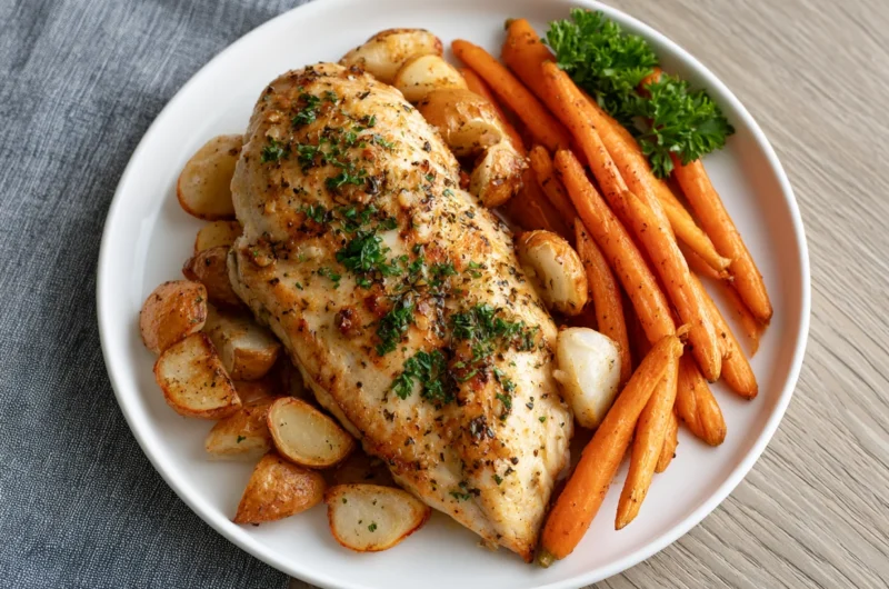 Savory Garlic Herb Chicken and Carrots Recipe