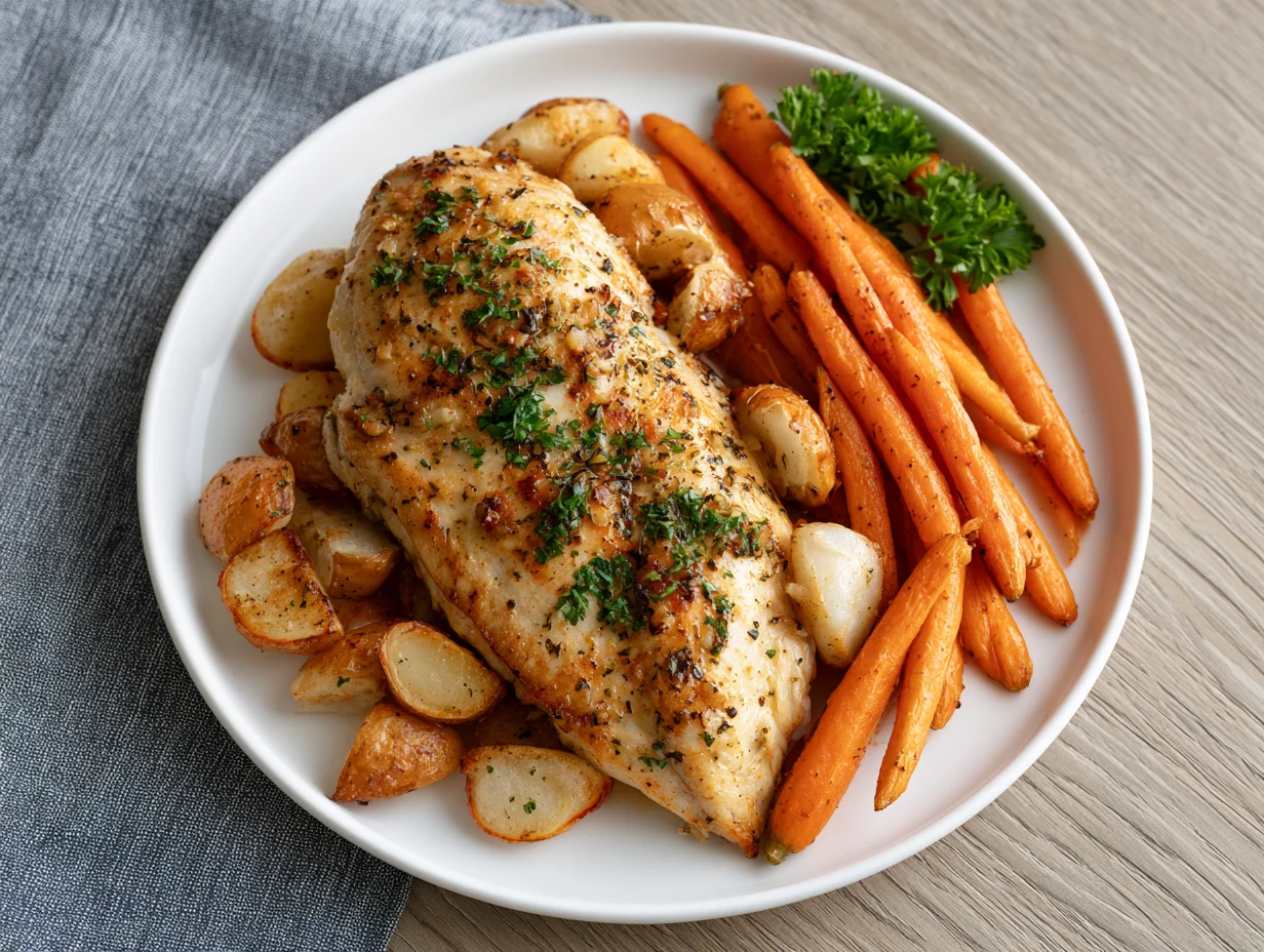 Savory Garlic Herb Chicken and Carrots Recipe