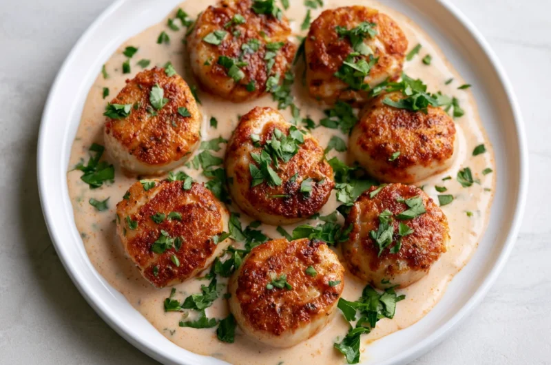 Seared Scallops with Cajun Cream Sauce Recipe
