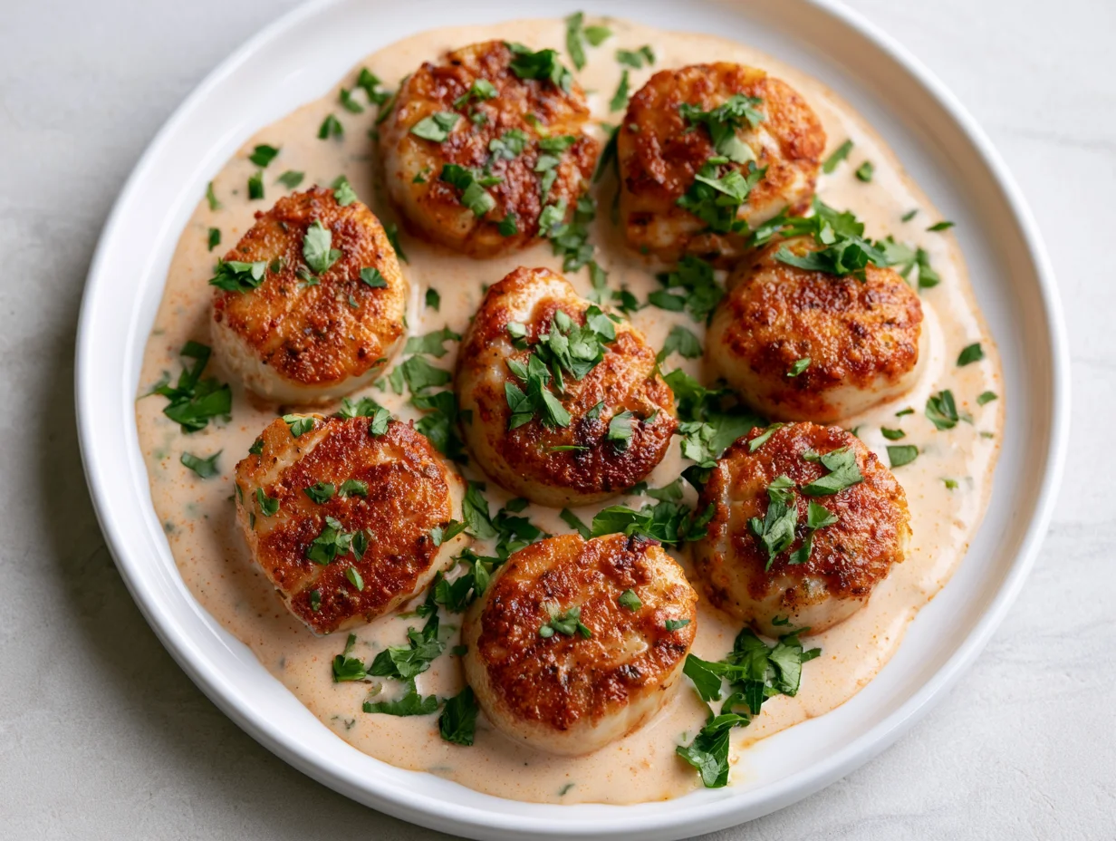 Seared Scallops with Cajun Cream Sauce Recipe