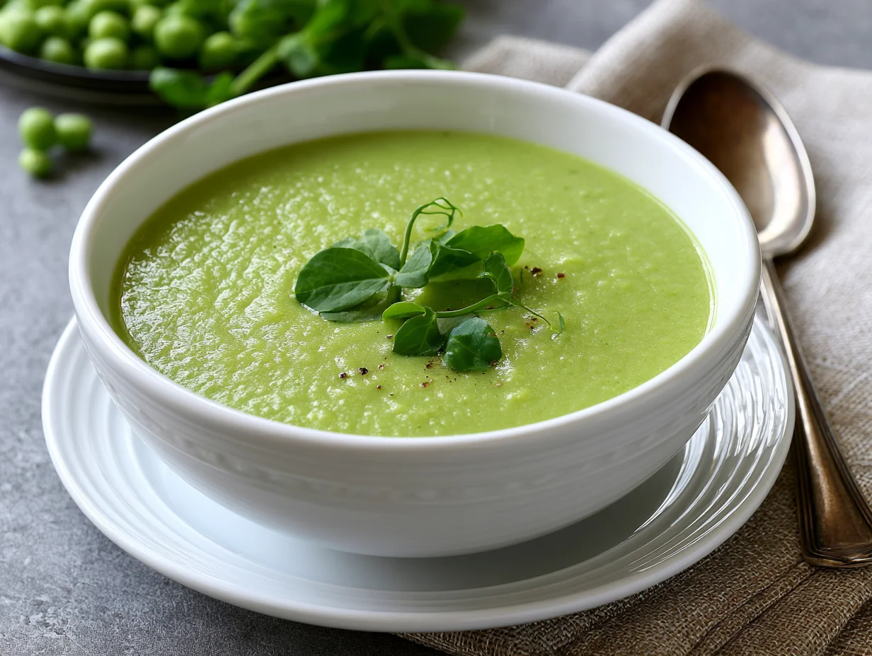 Silky Creamy Pea Soup Recipe