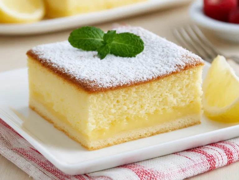 Silky Lemon Custard Cake Recipe
