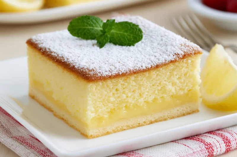 Silky Lemon Custard Cake Recipe