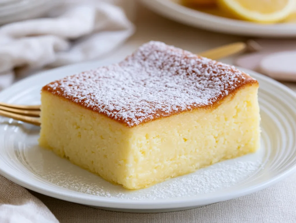 Silky Lemon Custard Cake Recipe