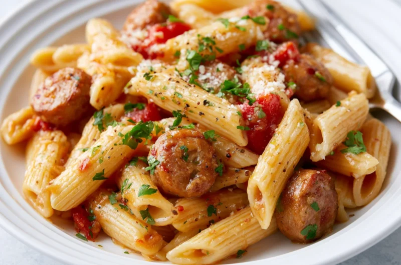 Skillet Honey Garlic Sausage Pasta Skillet Recipe