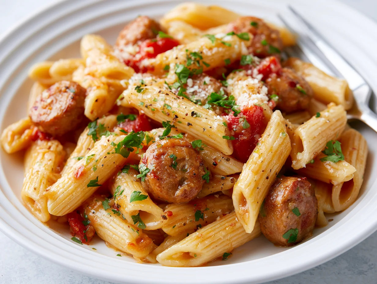 Skillet Honey Garlic Sausage Pasta Skillet Recipe