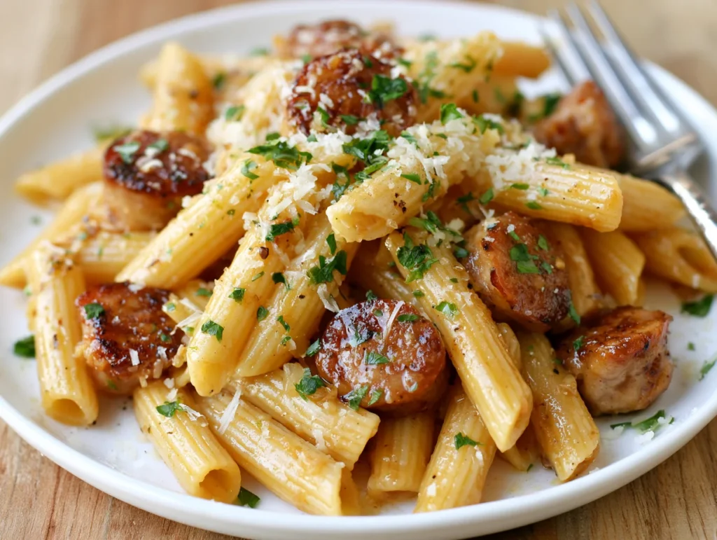 Skillet Honey Garlic Sausage Pasta Skillet Recipe