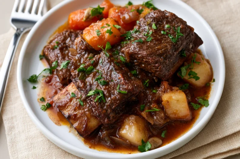Slow-Braised Wine Braised Short Ribs Recipe