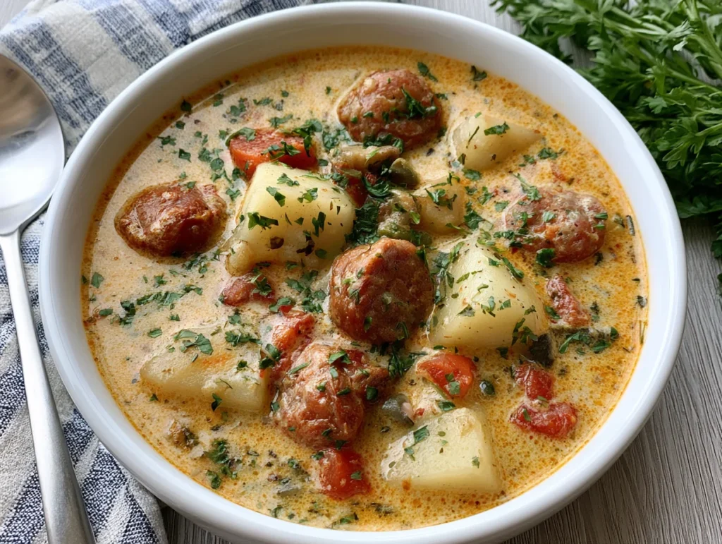 Smoky Kielbasa Potato Soup Recipe