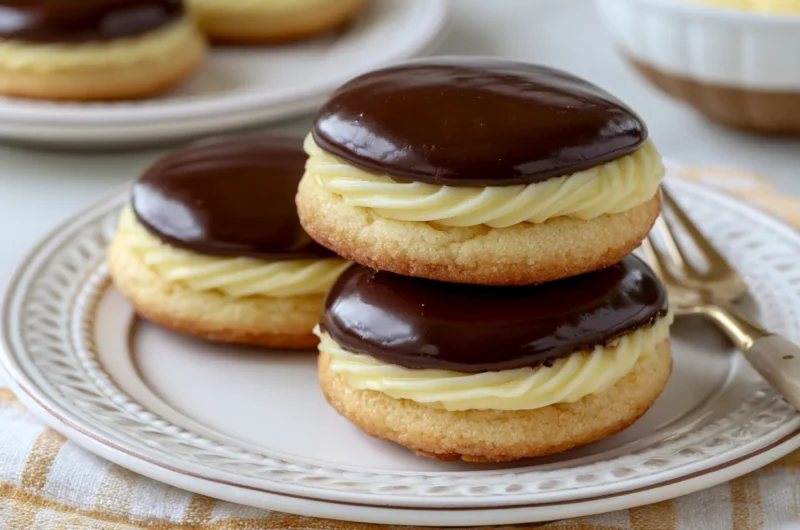 Soft Boston Cream Pie Cookies Recipe