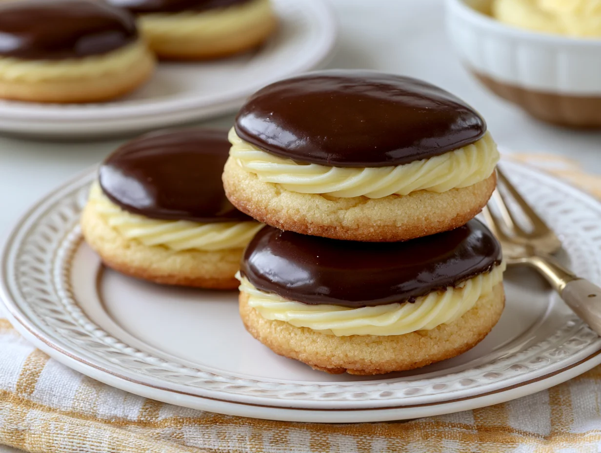 Soft Boston Cream Pie Cookies Recipe