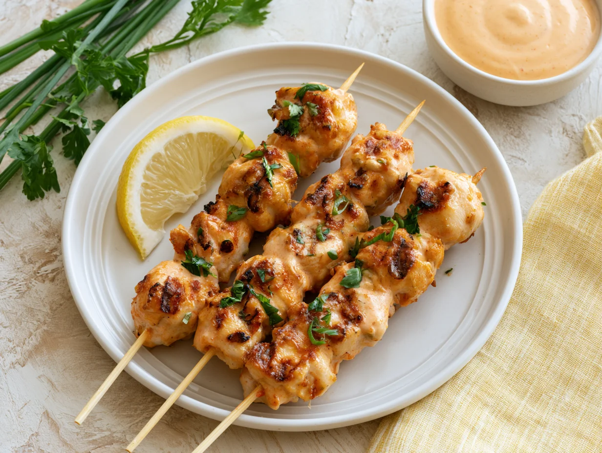 Spicy Bang Bang Chicken Skewers Recipe