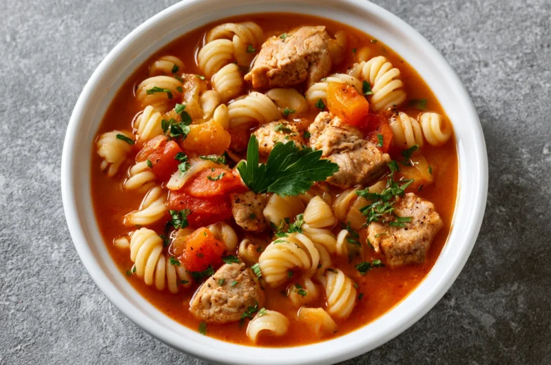 Spicy Cajun Chicken Pasta Soup Recipe