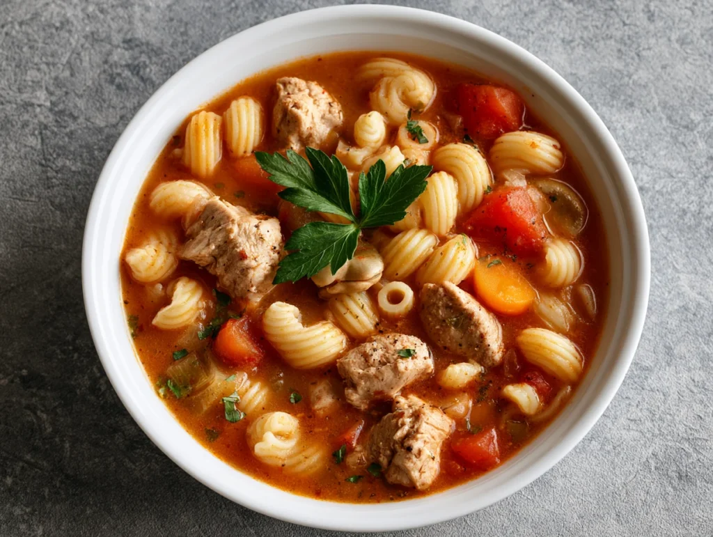 Spicy Cajun Chicken Pasta Soup Recipe