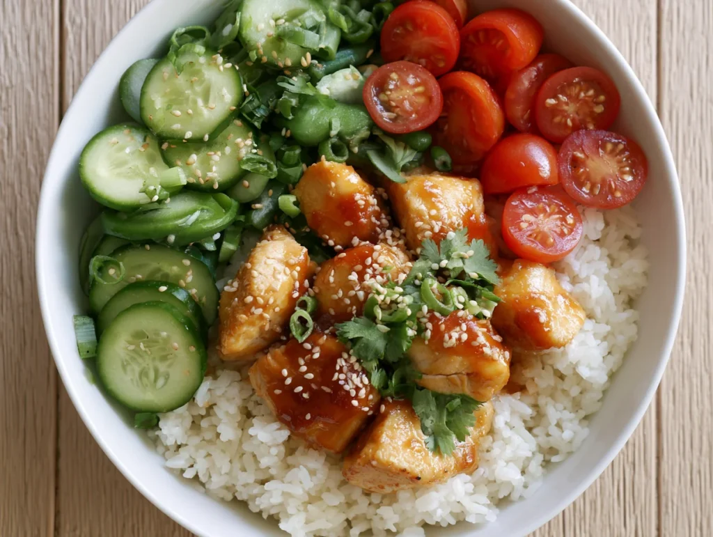 Sweet Chili Chicken Rice Bowls Recipe