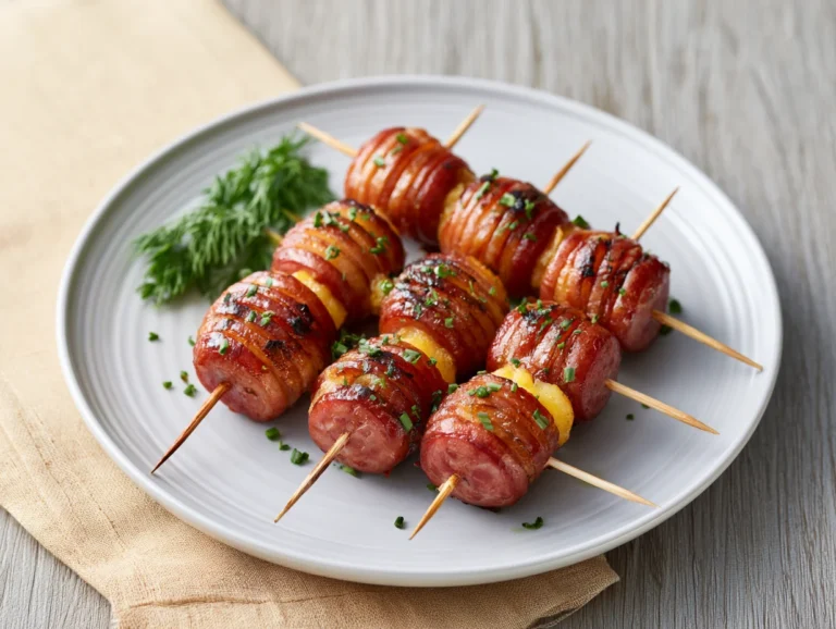 Sweet Pineapple Hasselback Kielbasa Bites Recipe
