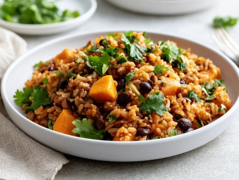 Sweet Potato Black Bean Rice Skillet Recipe