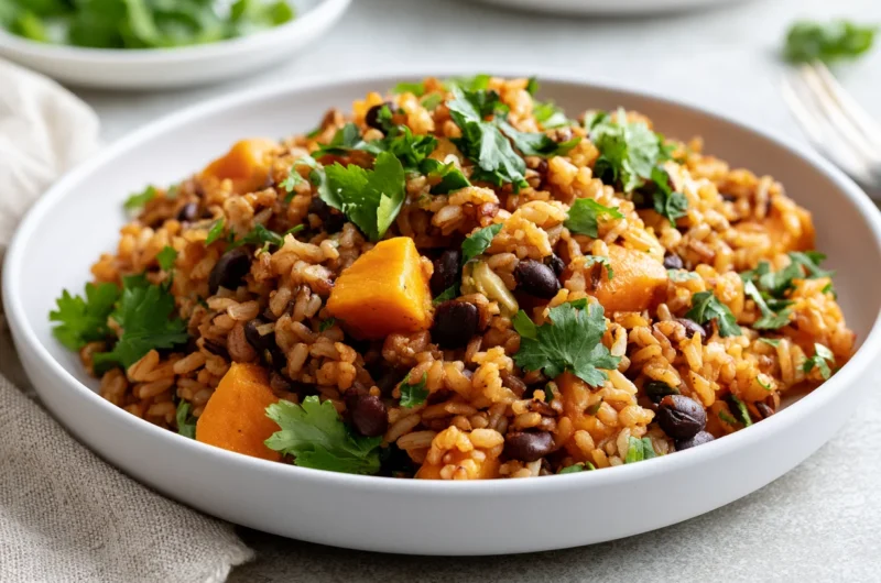 Sweet Potato Black Bean Rice Skillet Recipe