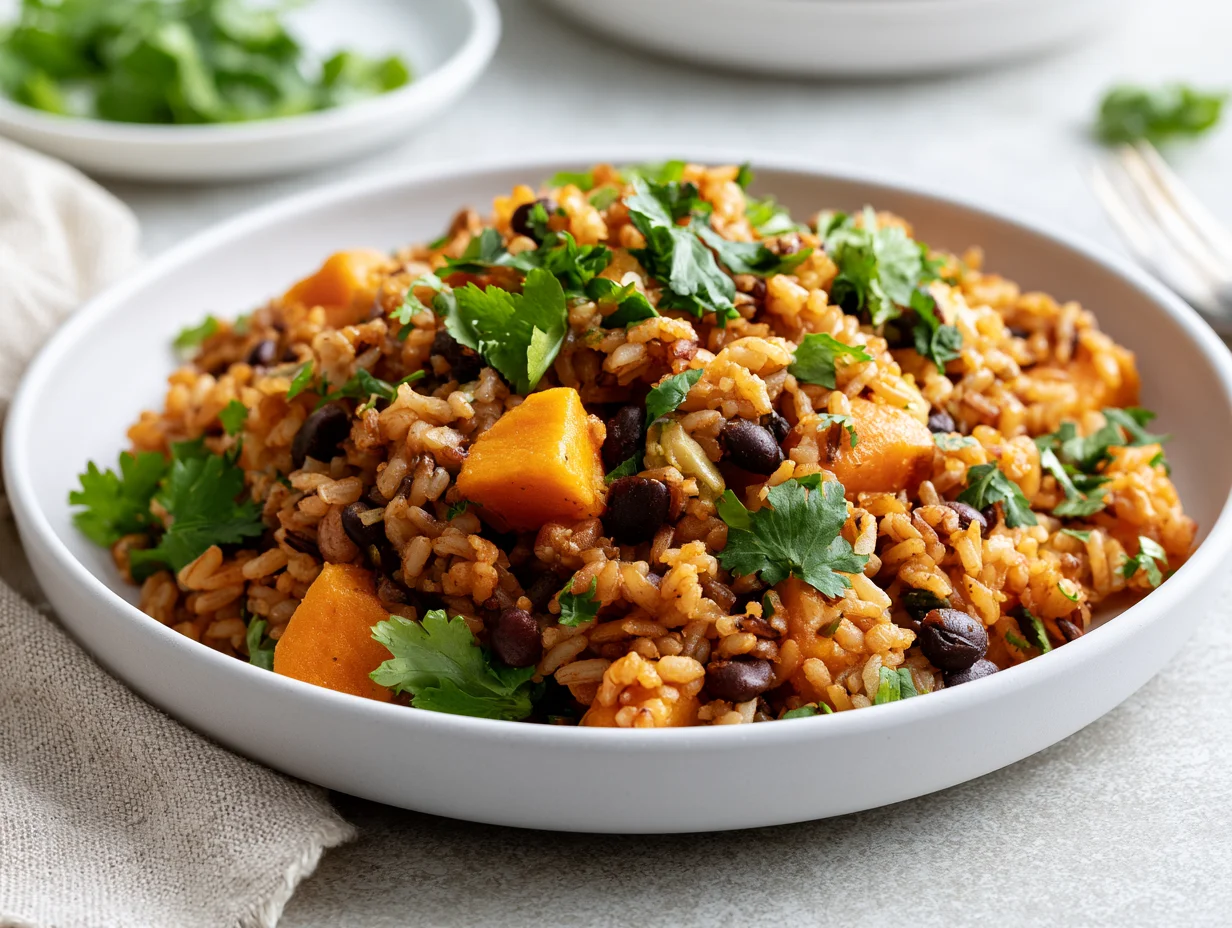 Sweet Potato Black Bean Rice Skillet Recipe