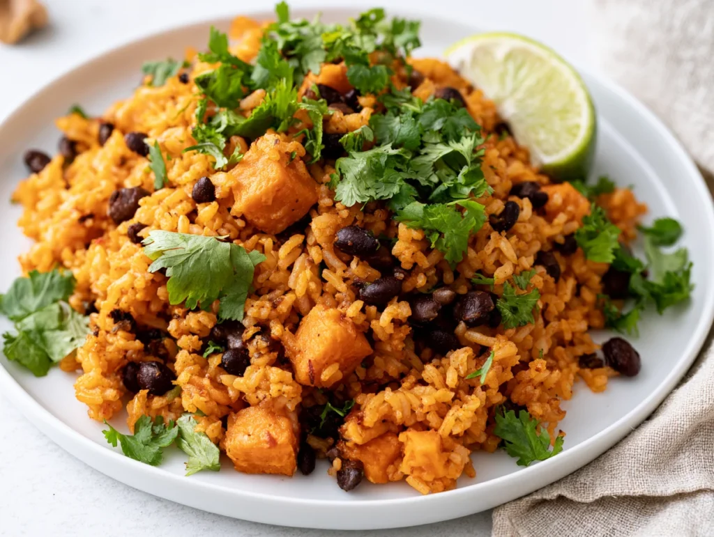 Sweet Potato Black Bean Rice Skillet Recipe