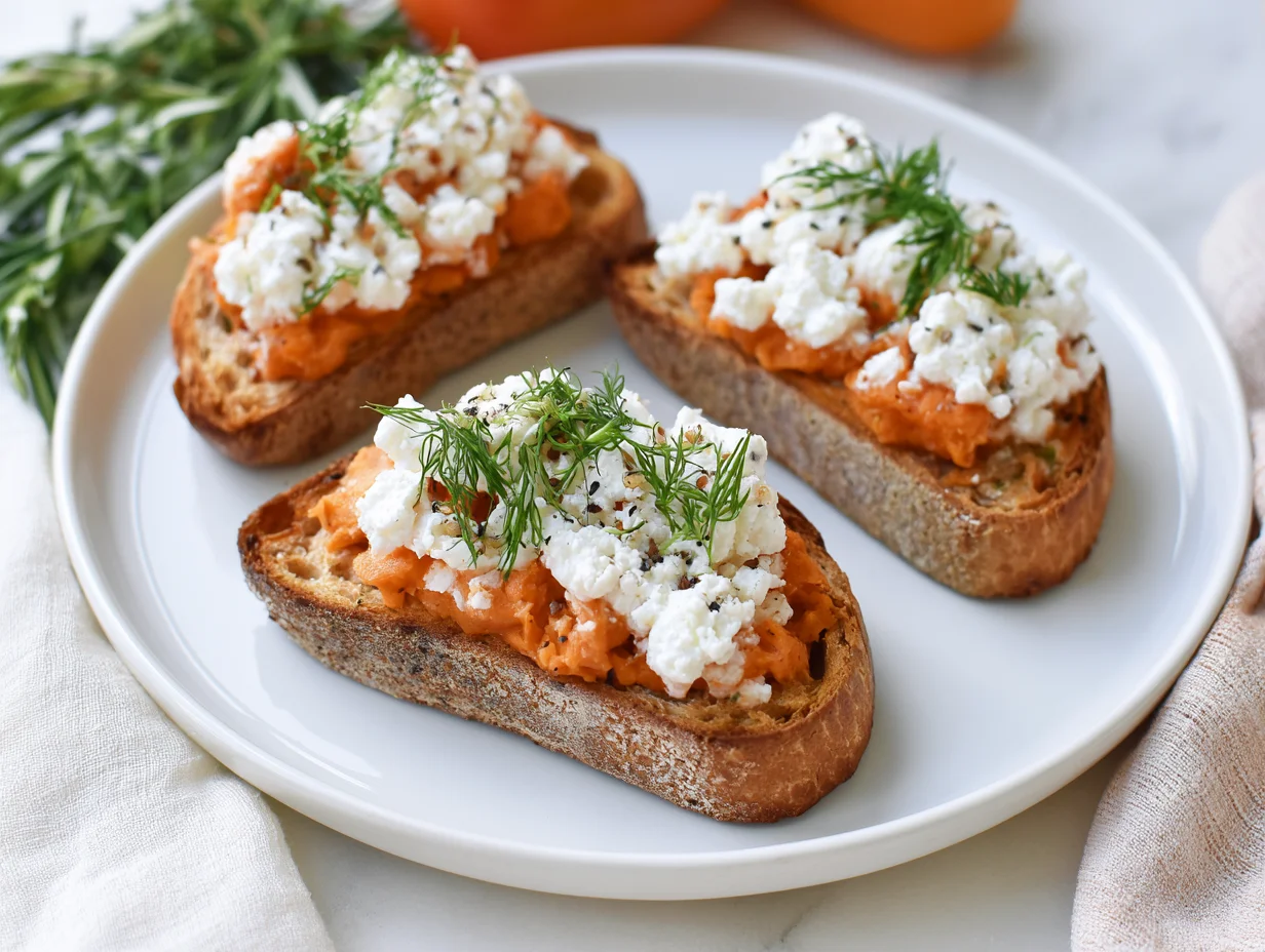 Sweet Potato Cottage Cheese Toast Recipe