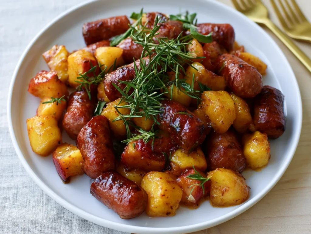 Sweet-Spicy Jalapeno Peach Kielbasa Recipe