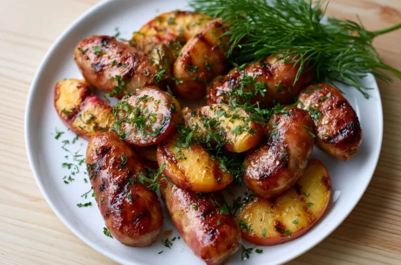 Sweet-Spicy Jalapeno Peach Kielbasa Recipe