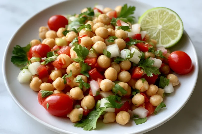 Tangy Chili Lime Garbanzo Bean Salad Recipe