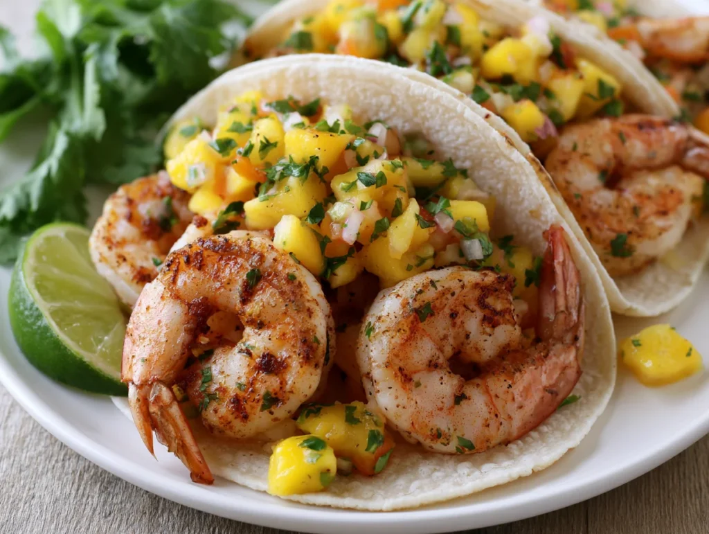 Tasty Shrimp Tacos with Mango Salsa Recipe