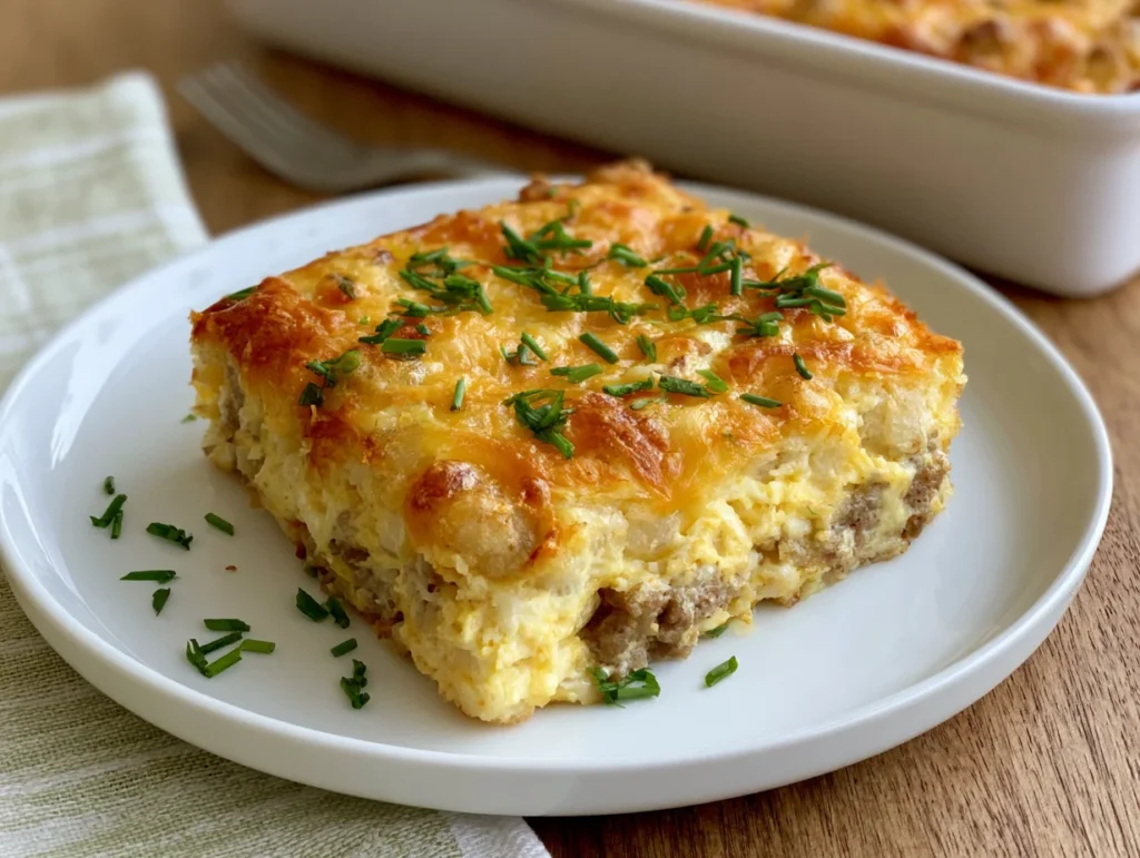 Tater Tot Sausage Breakfast Casserole Recipe