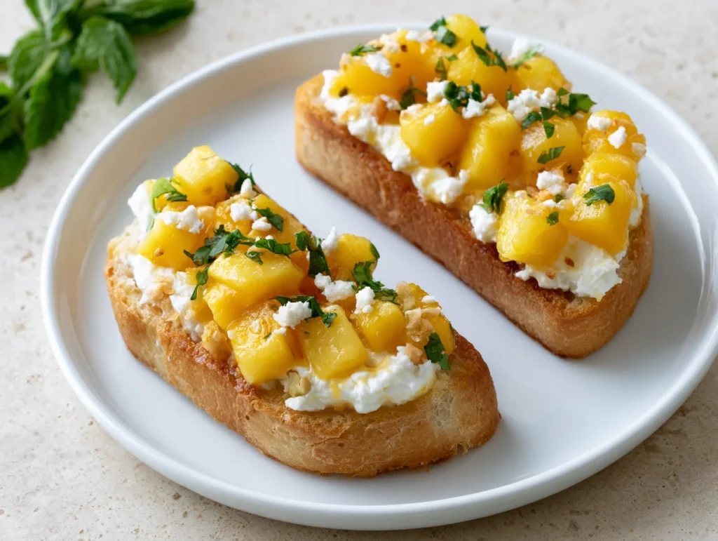 Tropical Pineapple Mango Bruschetta Recipe