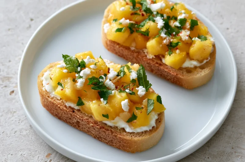 Tropical Pineapple Mango Bruschetta Recipe