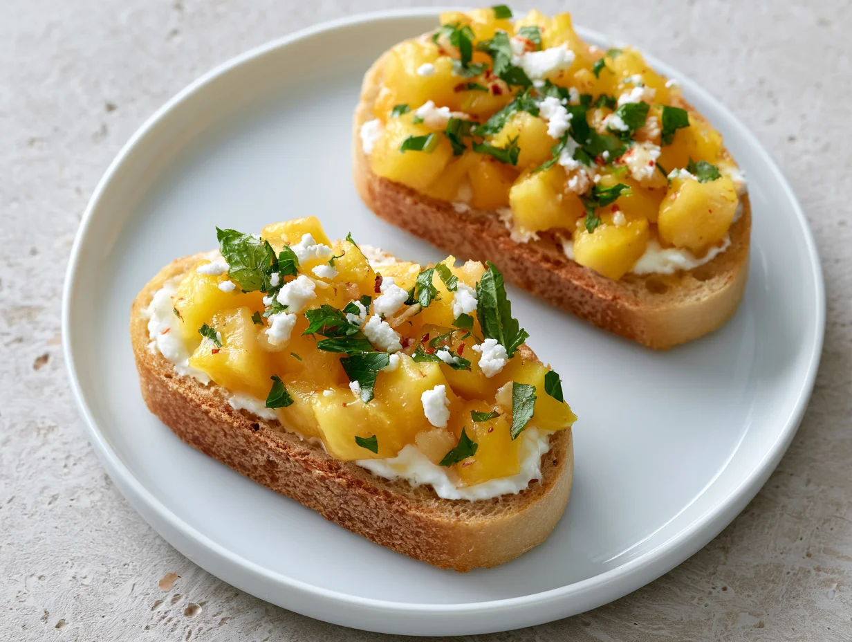 Tropical Pineapple Mango Bruschetta Recipe
