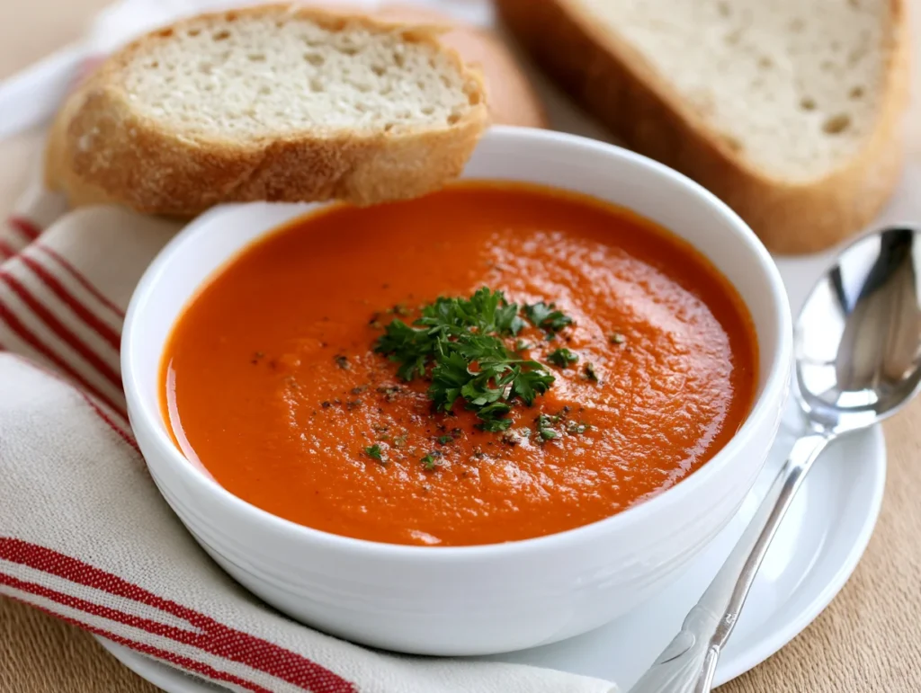 Velvety Roasted Red Pepper Soup Recipe