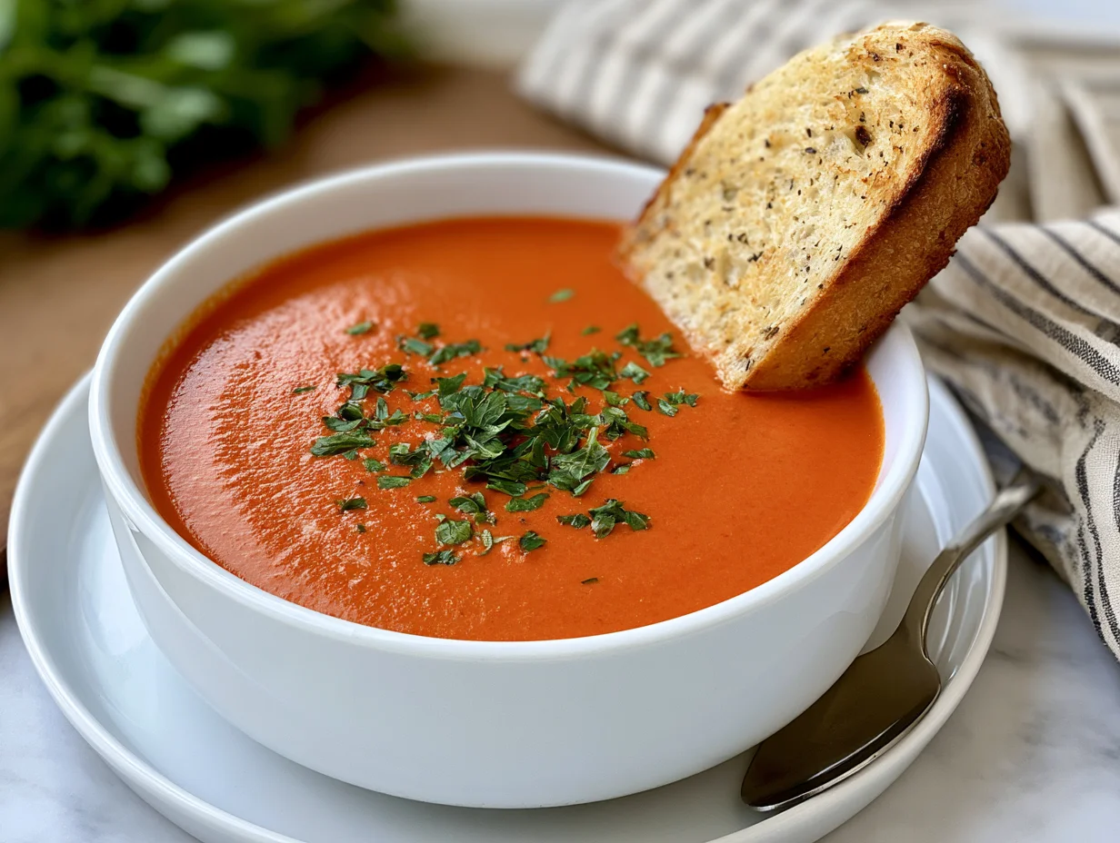 Velvety Roasted Red Pepper Soup Recipe
