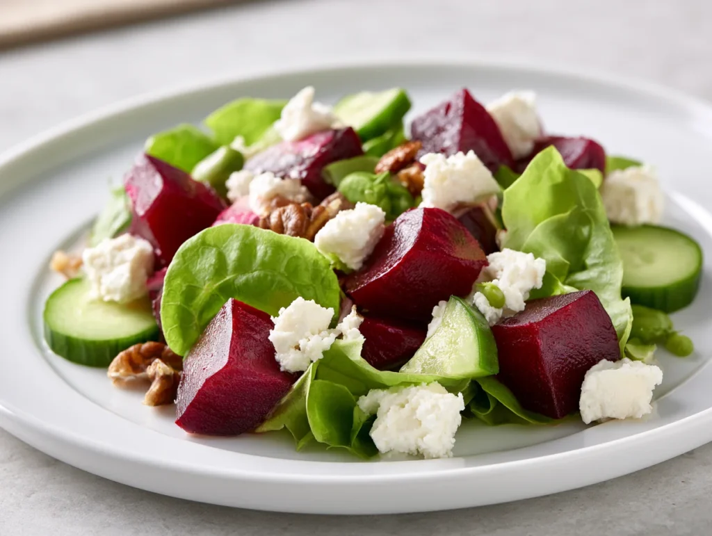 Vibrant Beet Salad with Feta and Cucumbers Recipe