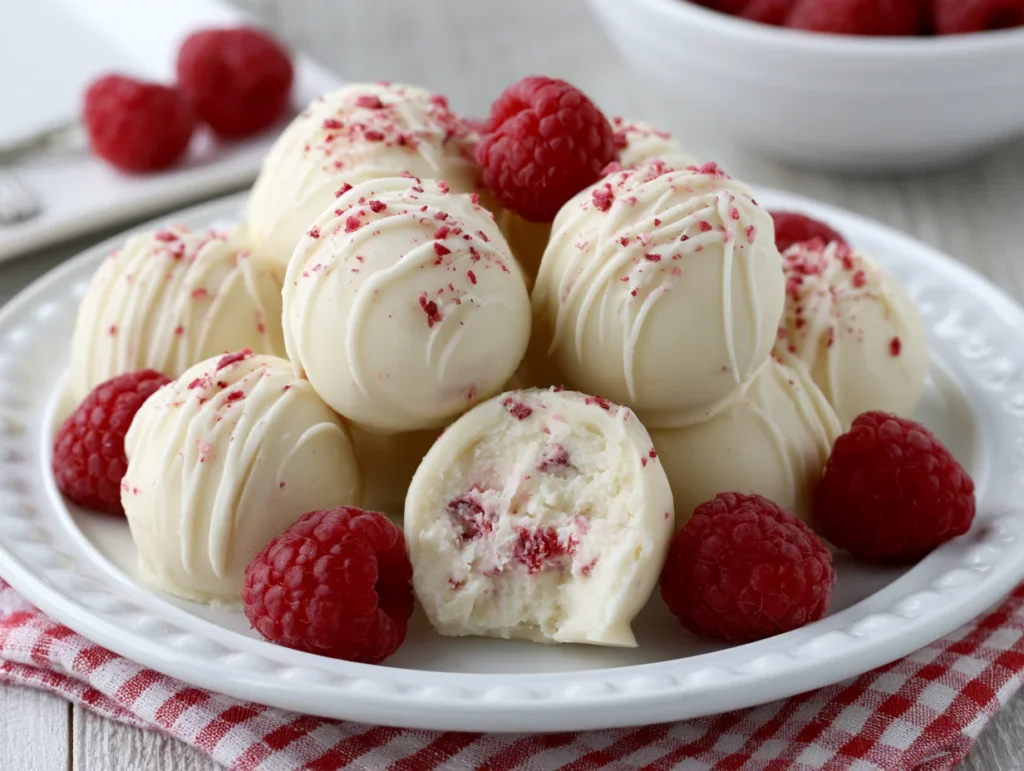 White Chocolate Raspberry Cheesecake Balls Recipe