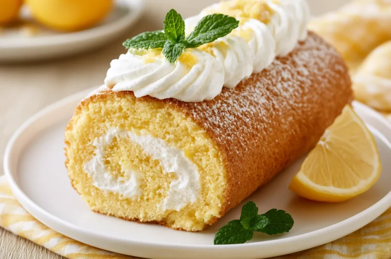 Zesty Lemon Roll Cake Recipe